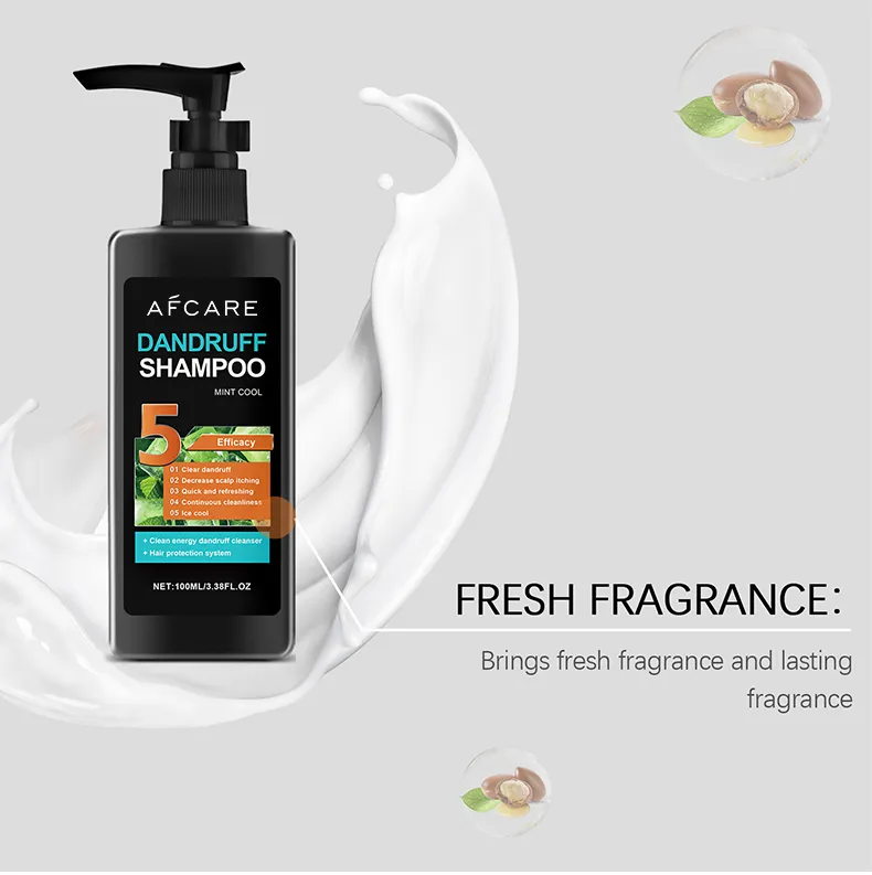Men's Anti-Dandruff Shampoo Scalp Care & Hair Strength Gel Refreshing Mint