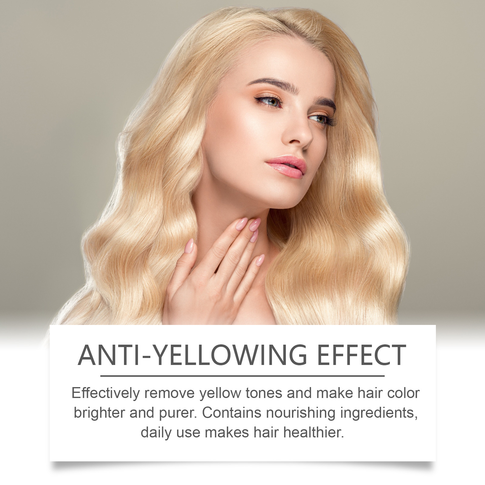 Purple Shampoo Anti Yellow Shampoo for Blonde Hair to Eliminate Brassy Yellow Tones Lighten Blonde Platinum Ash Silver Grays