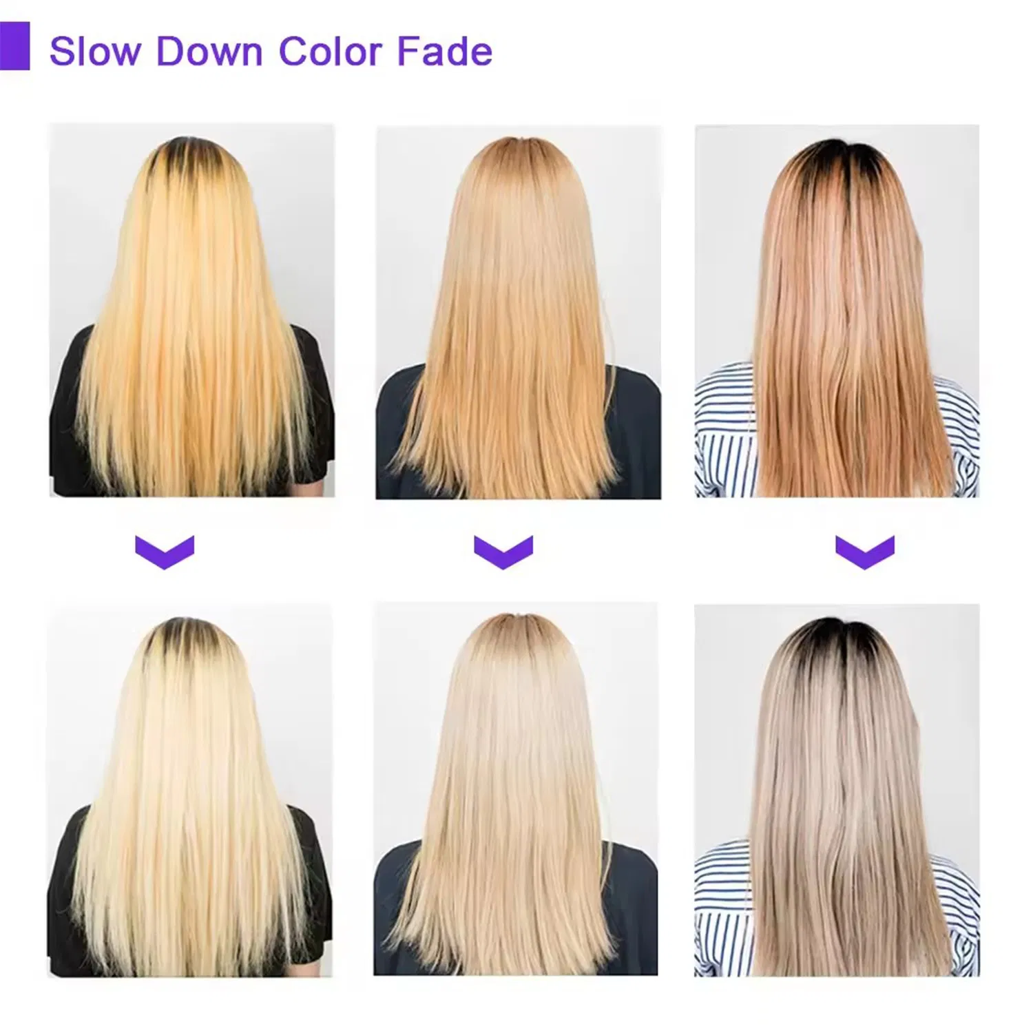 Custom Logo Sulfate Free Anti Yellow Color Protection Hair Shampoo