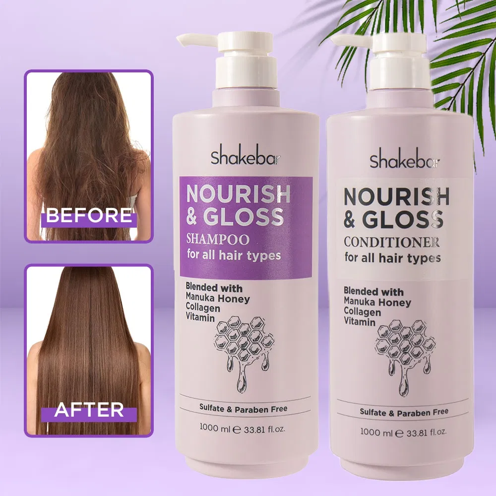 Shakebar Private Label Manuka Honey Smooth Vitamin Hair Care Products Shampoo Conditioner