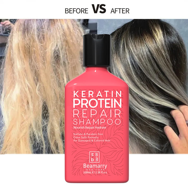 Travel Size 100ML Blonde Professional Keratin Protein Herbal Curl Hair Shampoo Repair for Men Women