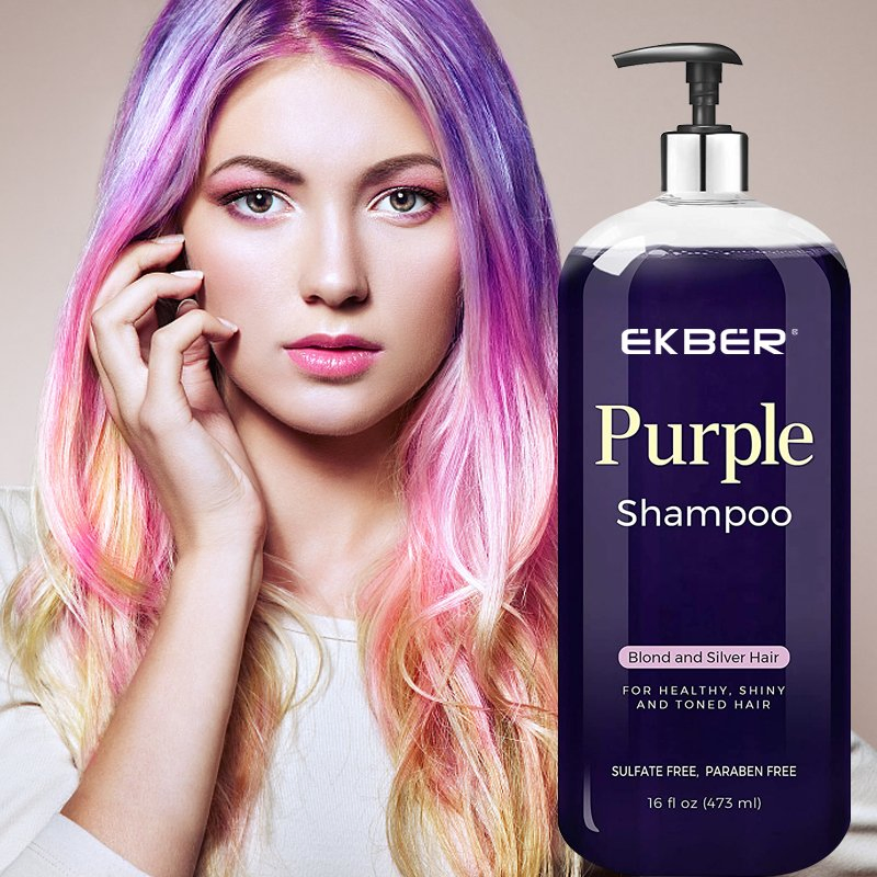 Hot Sale Private Label Nourishing Bleached Dyed Purple Hair Color Protection Shampoo Treatment Bulk