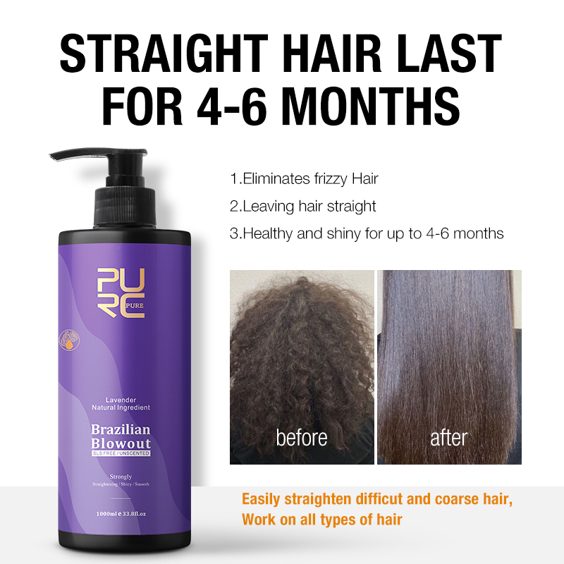 Keratin Hair Treatment 1000ml Profesional Organic Keratin Hair Straightening Cream 12% Pure Brazilian Keratin Smoothing Keratina