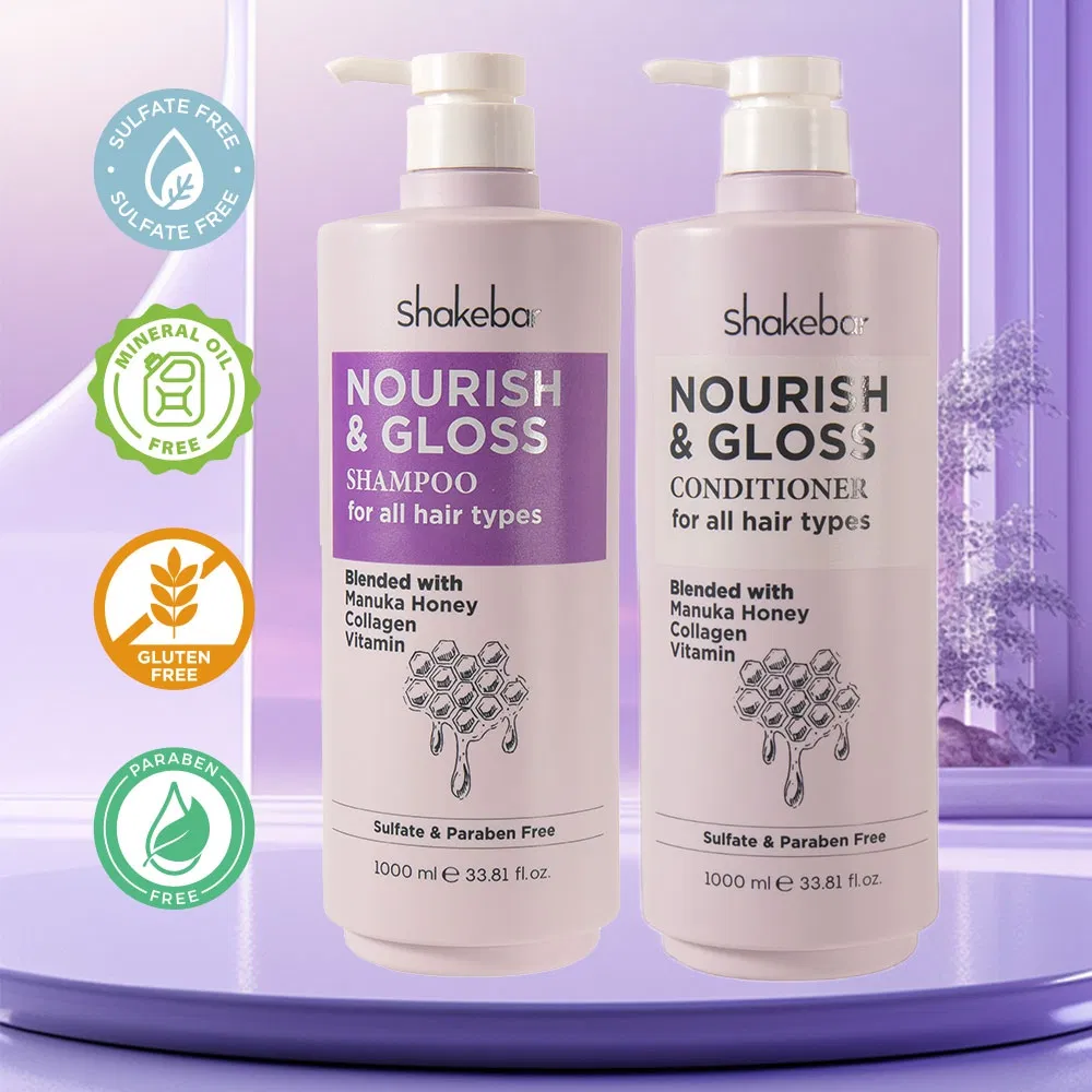 Shakebar Private Label Manuka Honey Smooth Vitamin Hair Care Products Shampoo Conditioner