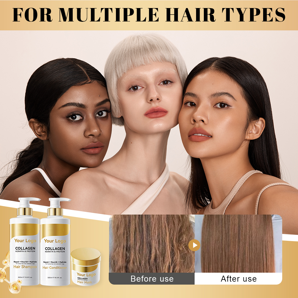 Customized Private Label Anti Dandruff Shampoo Keratin Collagen Hair Shampoo Hair Products Shampoo Conditioner And Hair Oils
