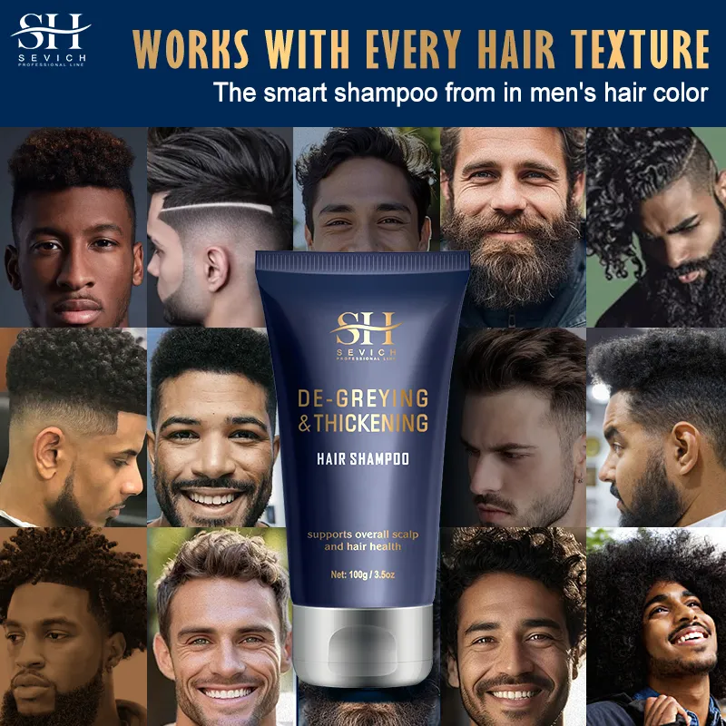 De-Greying and Thickening Hair Shampoo for Men and Women Color Shampoo