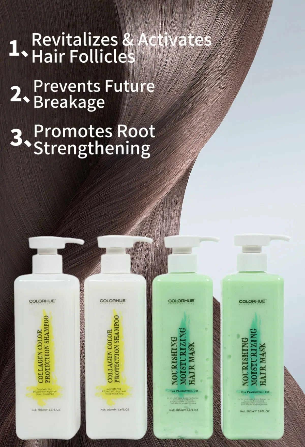 Manufacturer Silk Collagen Protection Color Shampoo Anti-Frizz Repair Damaged Hair for Professional Salon