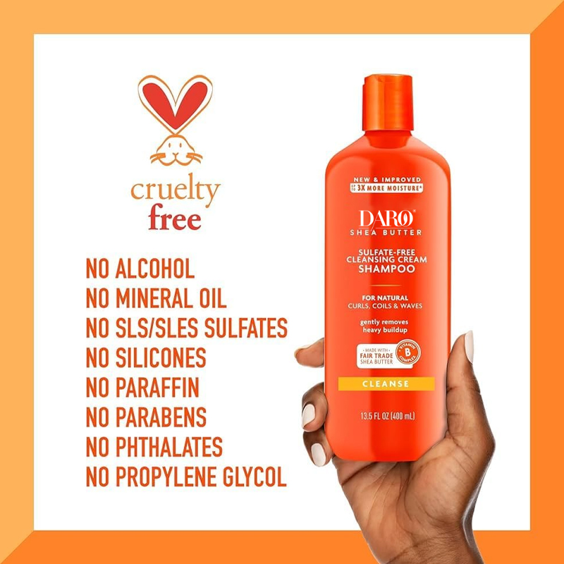 Shea Butter Natural Hair Cleansing Cream Shampoo Moisturize Repair Dry Damaged Hair