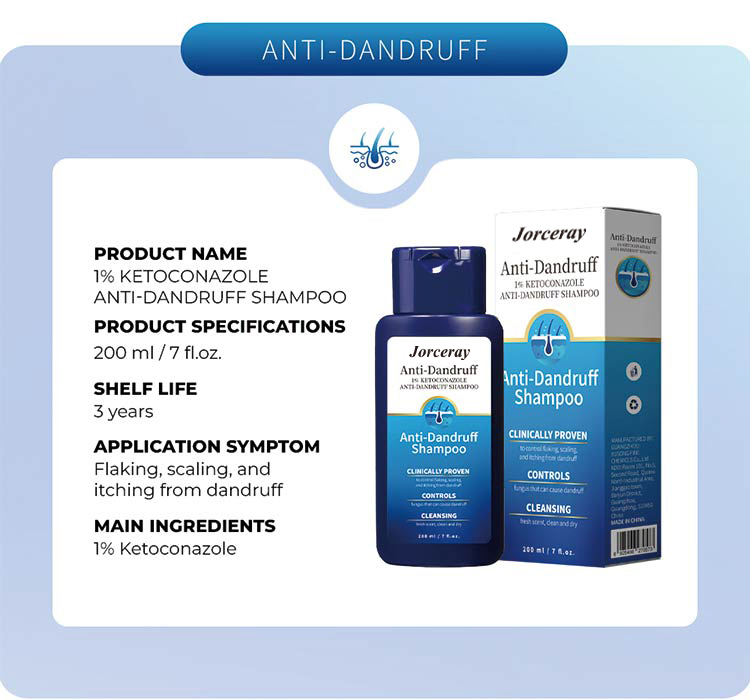 Online Wholesale and Retail Anti-Dandruff Shampoo with Fresh Scent for Men and Women Hair Anti Dandruff Oil Control Hydrating Shampoo with 1% Ketoconazole