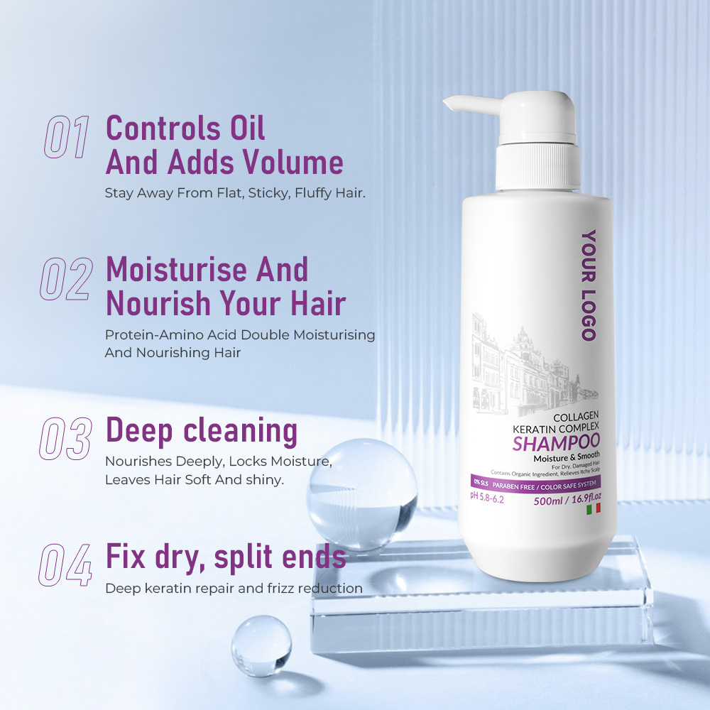 OEM ODM Wholesale Hair Shampoo Conditioner Set Organic Collagen Nourishing Moisturizing Deep Clean Oil-Control Curly Hair