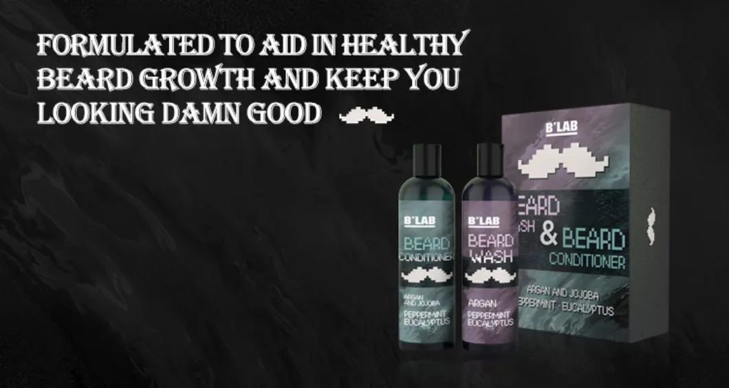 Men Gift Set Beard Care Oil Products Male Shampoo Conditioner Grooming
