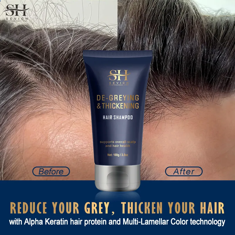 De-Greying and Thickening Hair Shampoo for Men and Women Color Shampoo