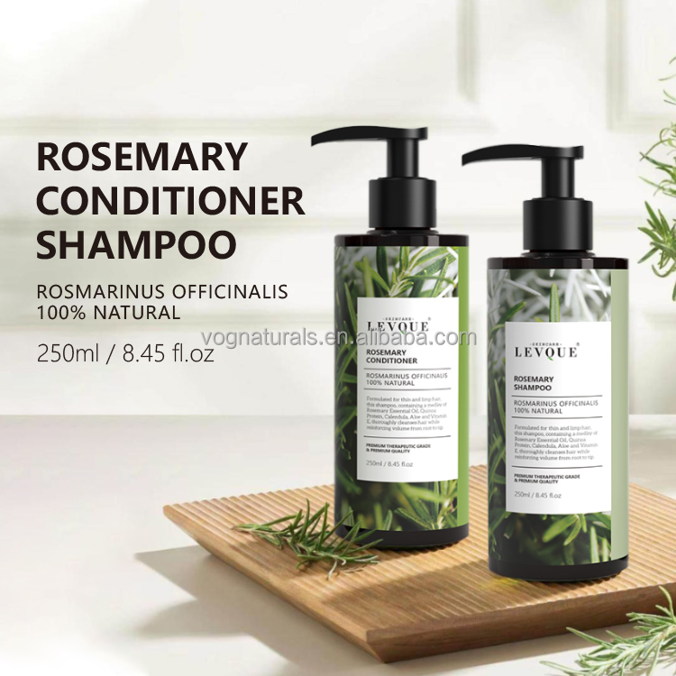 Private Label OEM Anti Hair Loss Rosemary Shampoo Conditioner, Nourishing Hair Growth Hair Care Set with Rosemary Oil