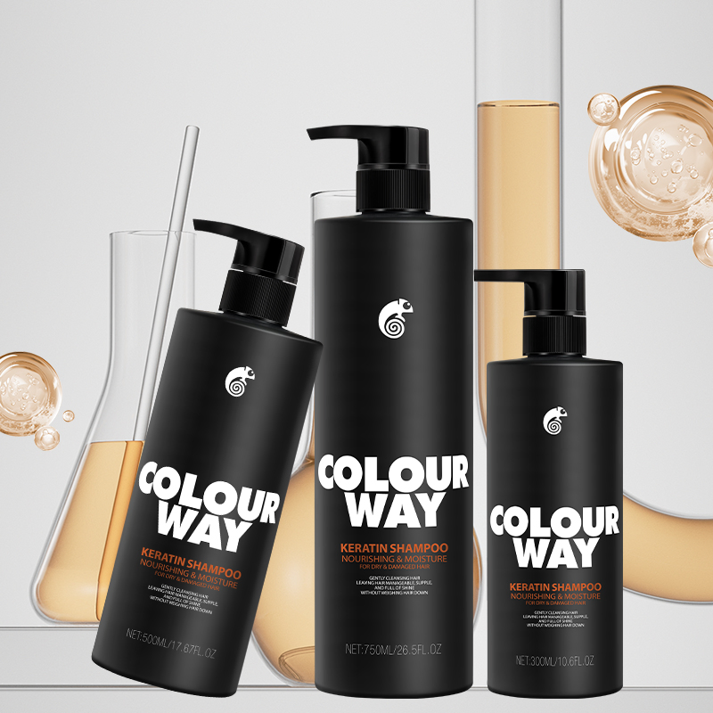 Colourway Professional Keratin Shampoo Hydrating Volumizing Hair Treatment Repair Smooth Nourishing Custom Logo