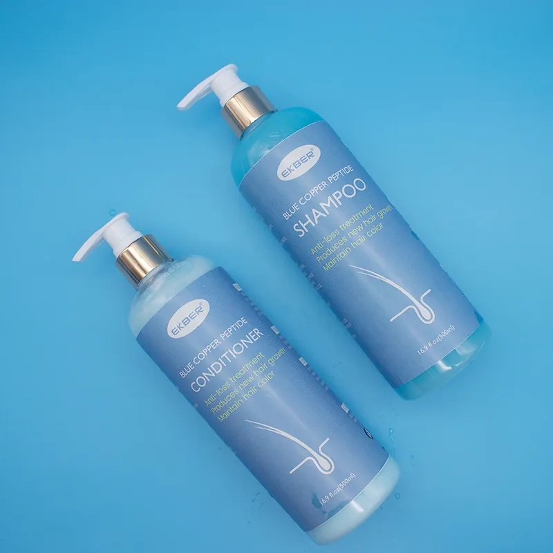 Natural Hair Luxury Blue Copper Peptide Shampoo Kit Hair Care Growth Color Protection Shampoo