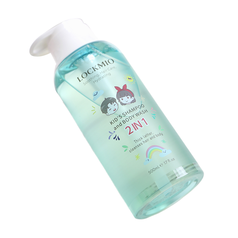 LOCKMIO Kid's Shampoo &amp; Body Wash 2-in-1 500ml Coconut Oil Infused Cleansing Moisturizing Soothing Hair Care