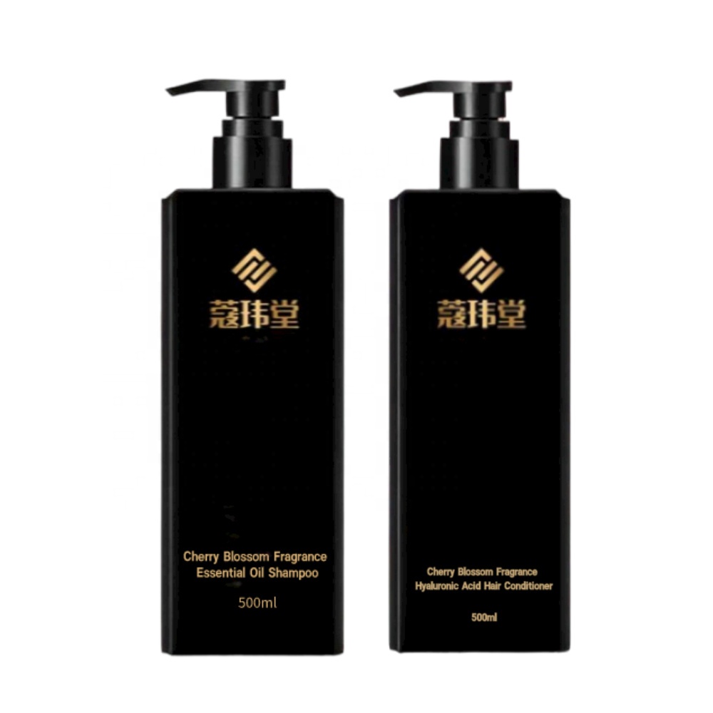Private Label Organic Shampoo Conditioner Set for Hair Growth Anti-Hair Loss Oil-Control Scalp Care Moisturizing Black Hair