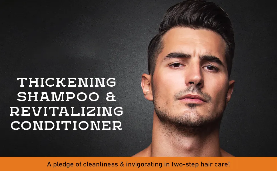 Beauty Cosmetics Hair Care Deep Cleaning Thickening Revitalizing Men's Conditioner and Shampoo