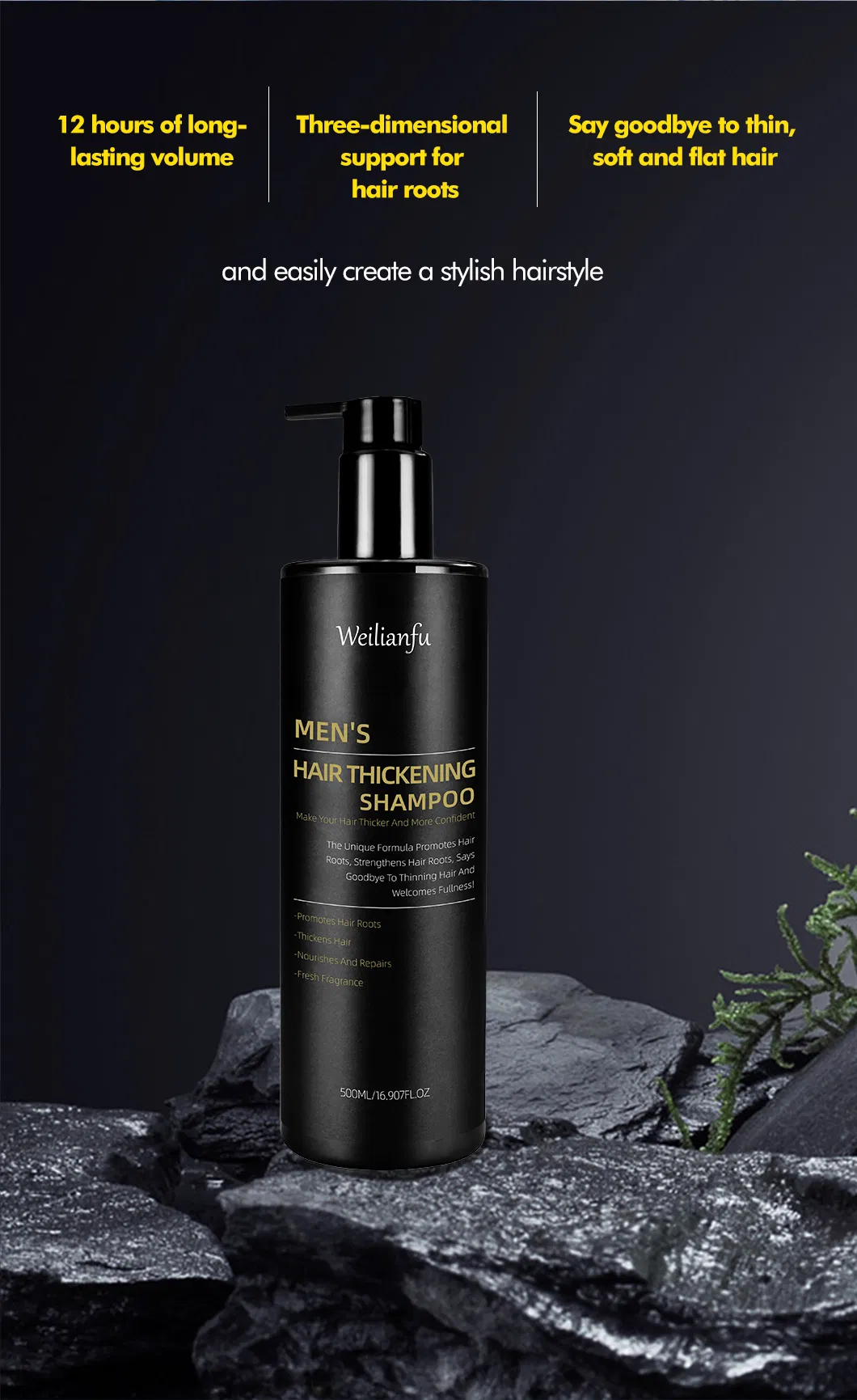 Men Thickening Hair Shampoo and Conditioner Details 2