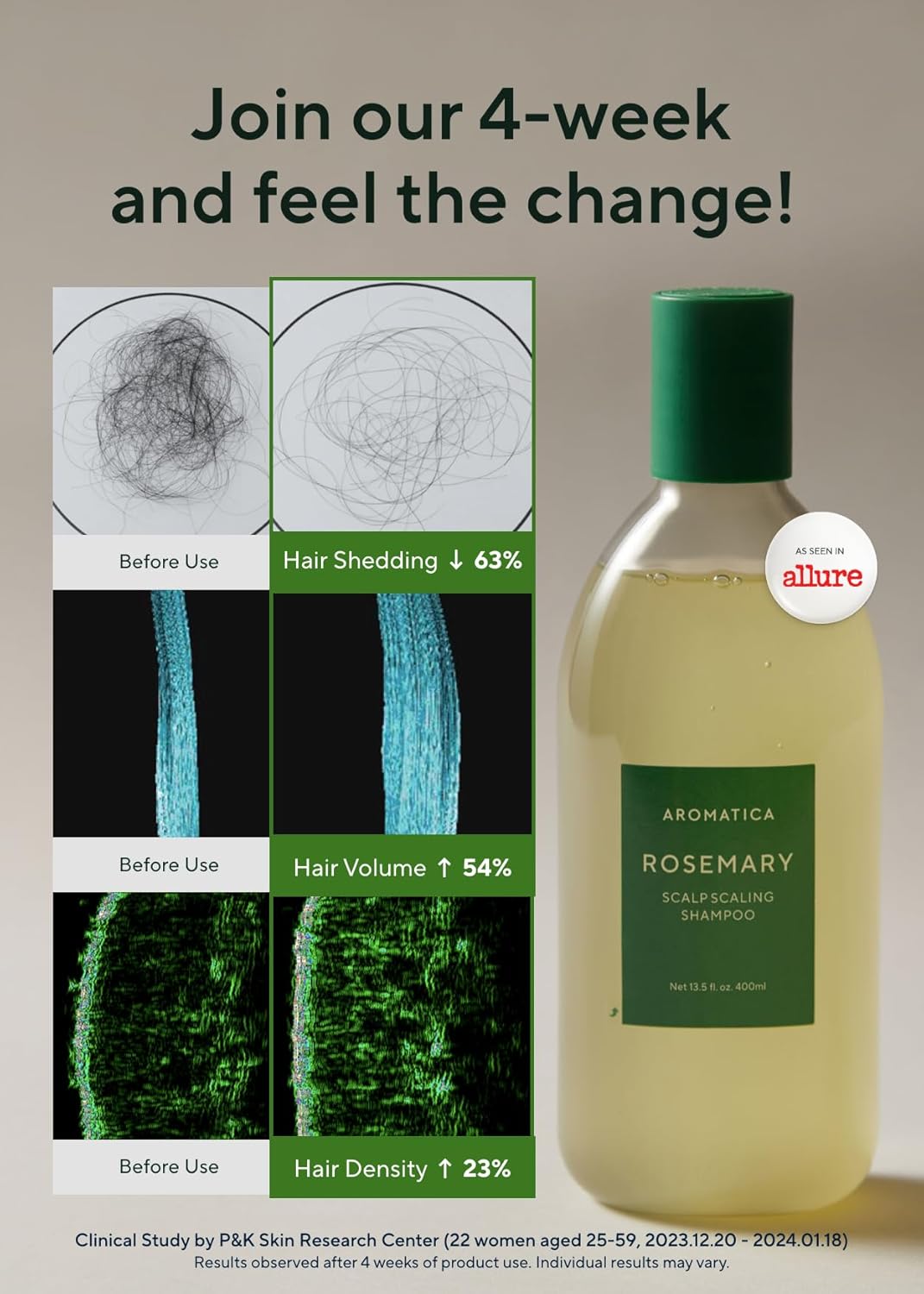 AROMATICA Rosemary Scalp Scaling Nourishing Moisturizing Vegan Shampoo 400ml Korean Skin Care Anti-Hair Loss Hair Care