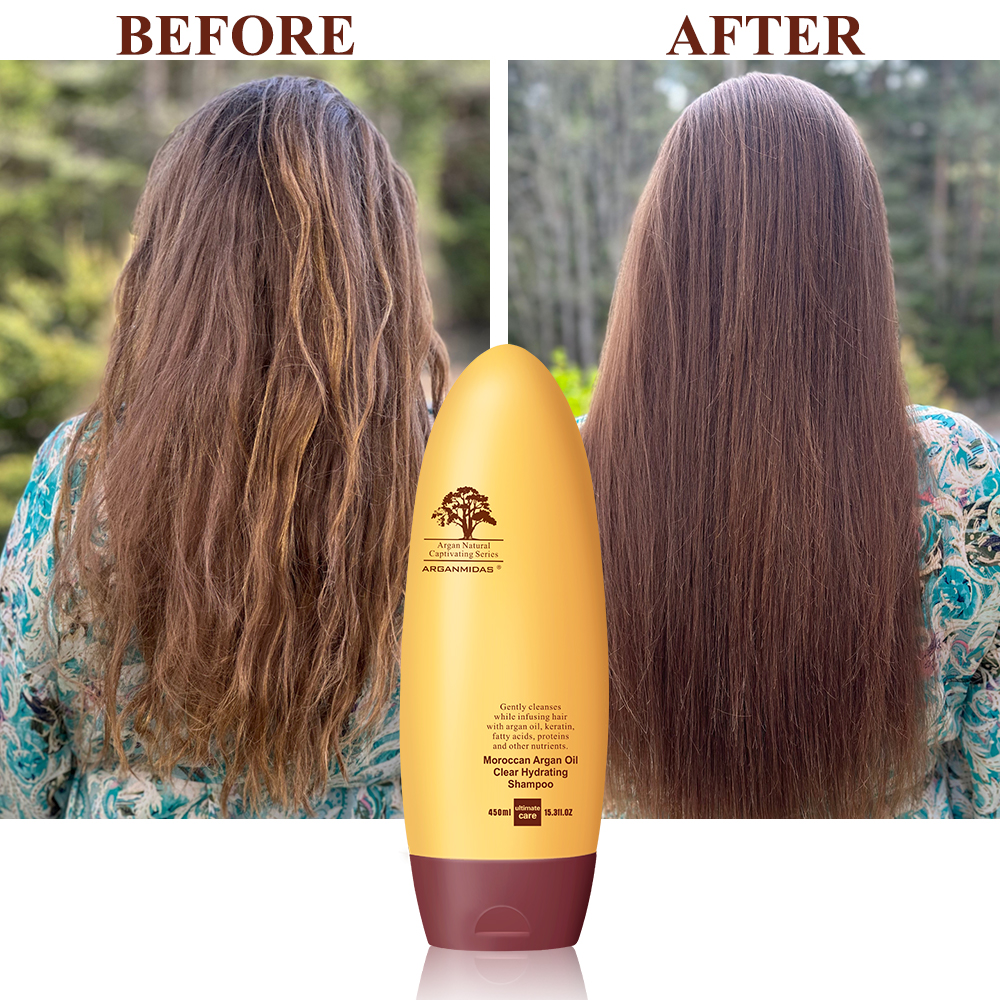 Arganmidas Professional Organic Kid Argan Oil Curly Hair Care Set Products Anti-dandruff Shampoo for Frizzy Hair