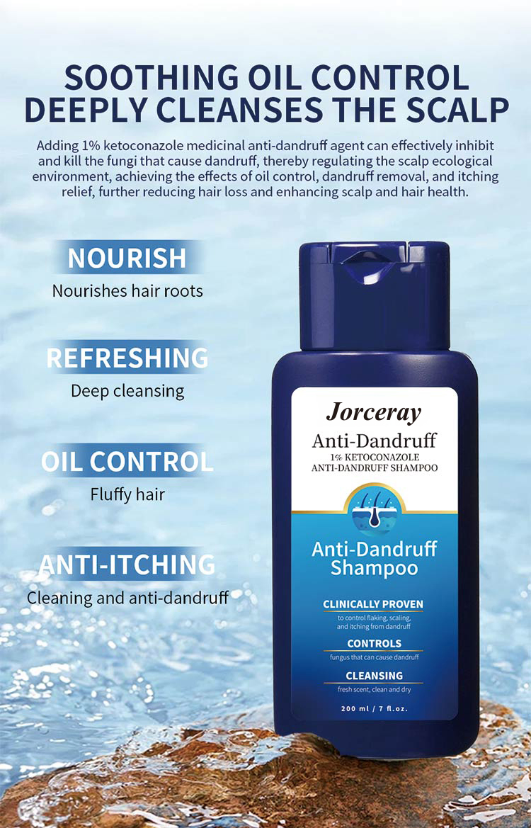 Online Wholesale and Retail Anti-Dandruff Shampoo with Fresh Scent for Men and Women Hair Anti Dandruff Oil Control Hydrating Shampoo with 1% Ketoconazole