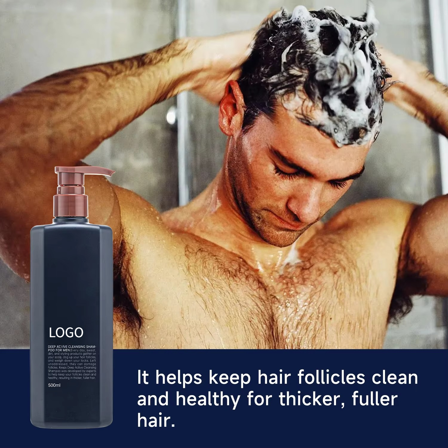 Refreshing Scalp Cleanser Daily Use Men's Shampoo Caffeine Shampoo Hair Strengthening Shampoo Deep Cleansing Hair Wash