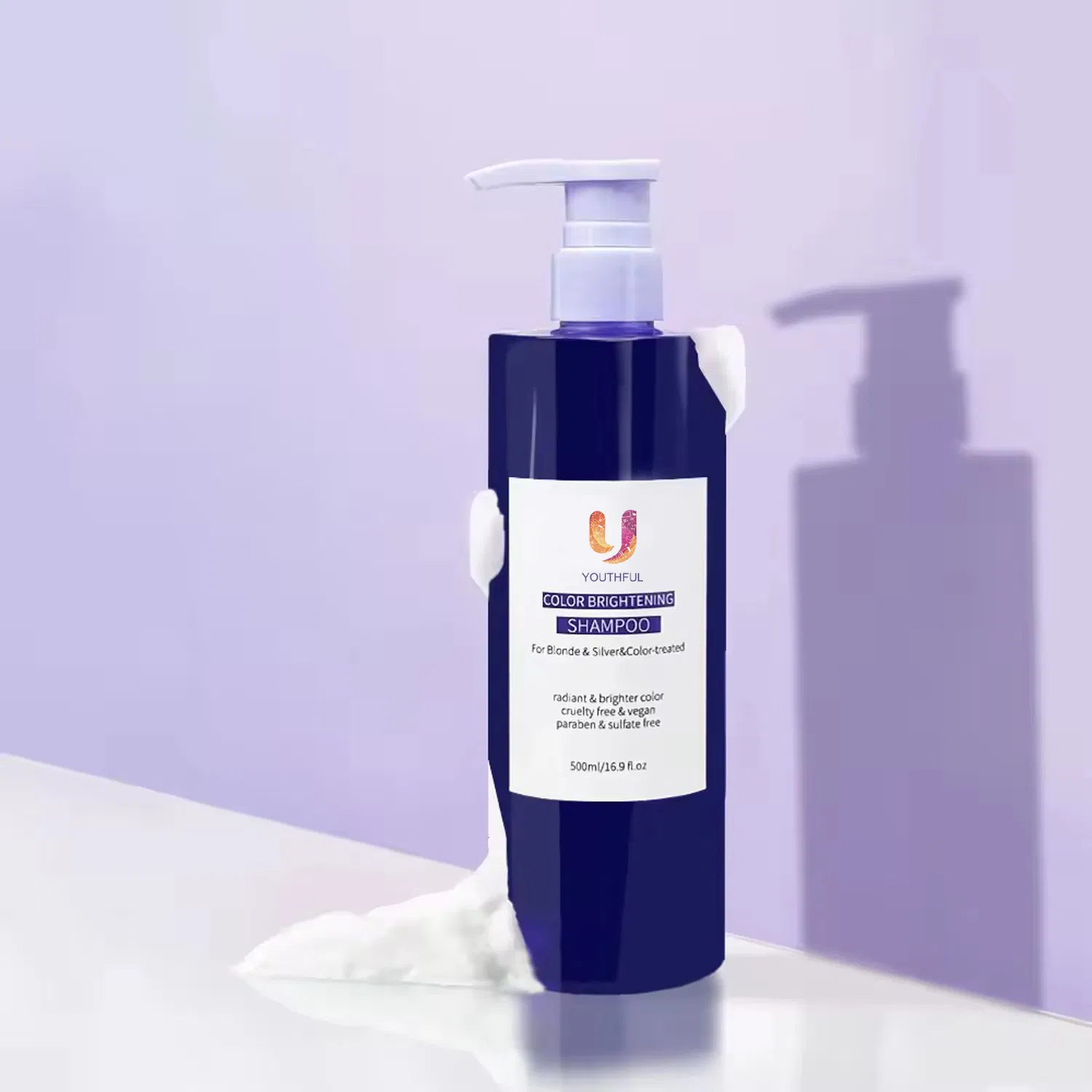 Custom Logo Sulfate Free Anti Yellow Color Protection Hair Shampoo