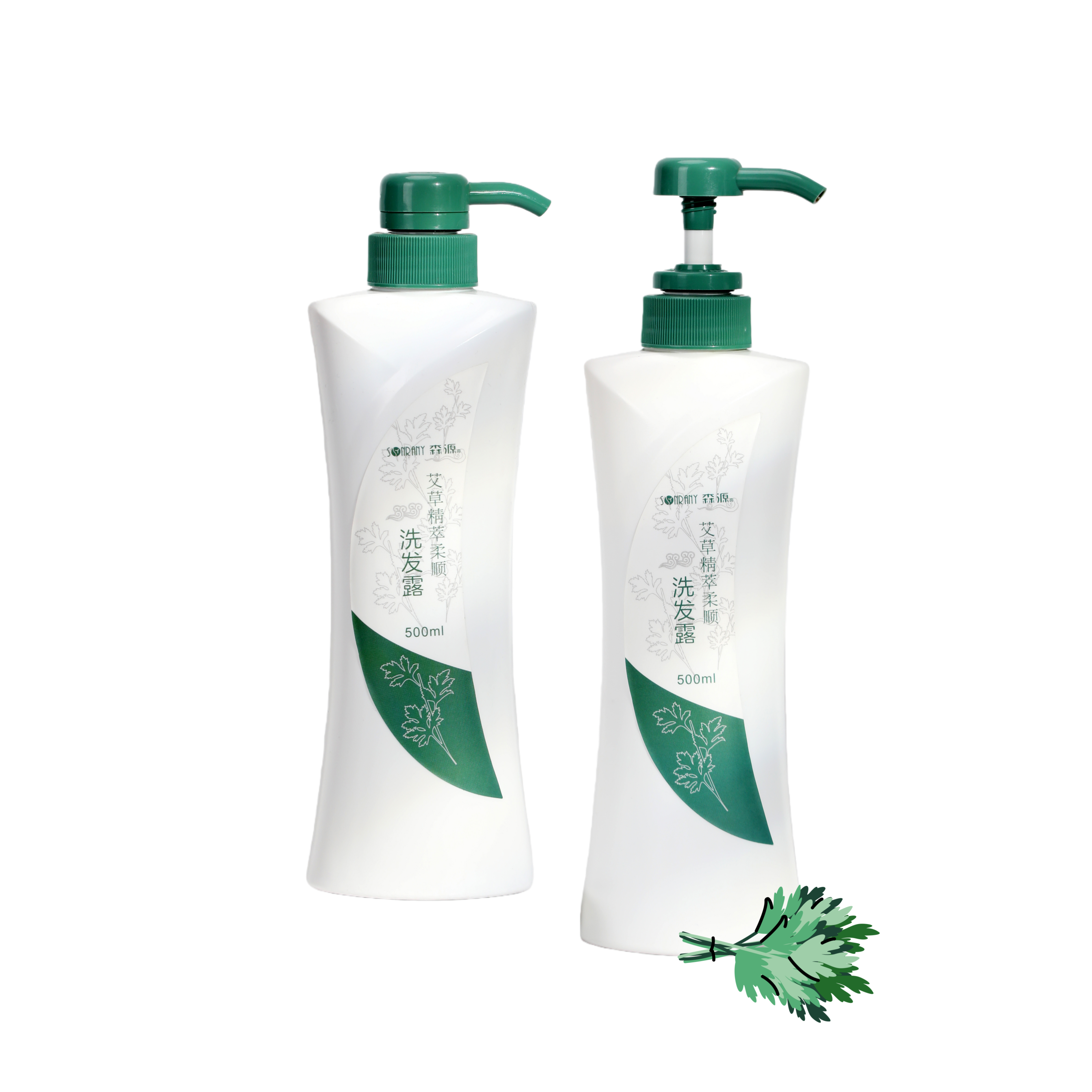 Mugwort Smoothing Shampoo Natural Herbal Gentle Cleansing Shampoo for Dry Frizzy Hair Scalp Care Daily Hair Care
