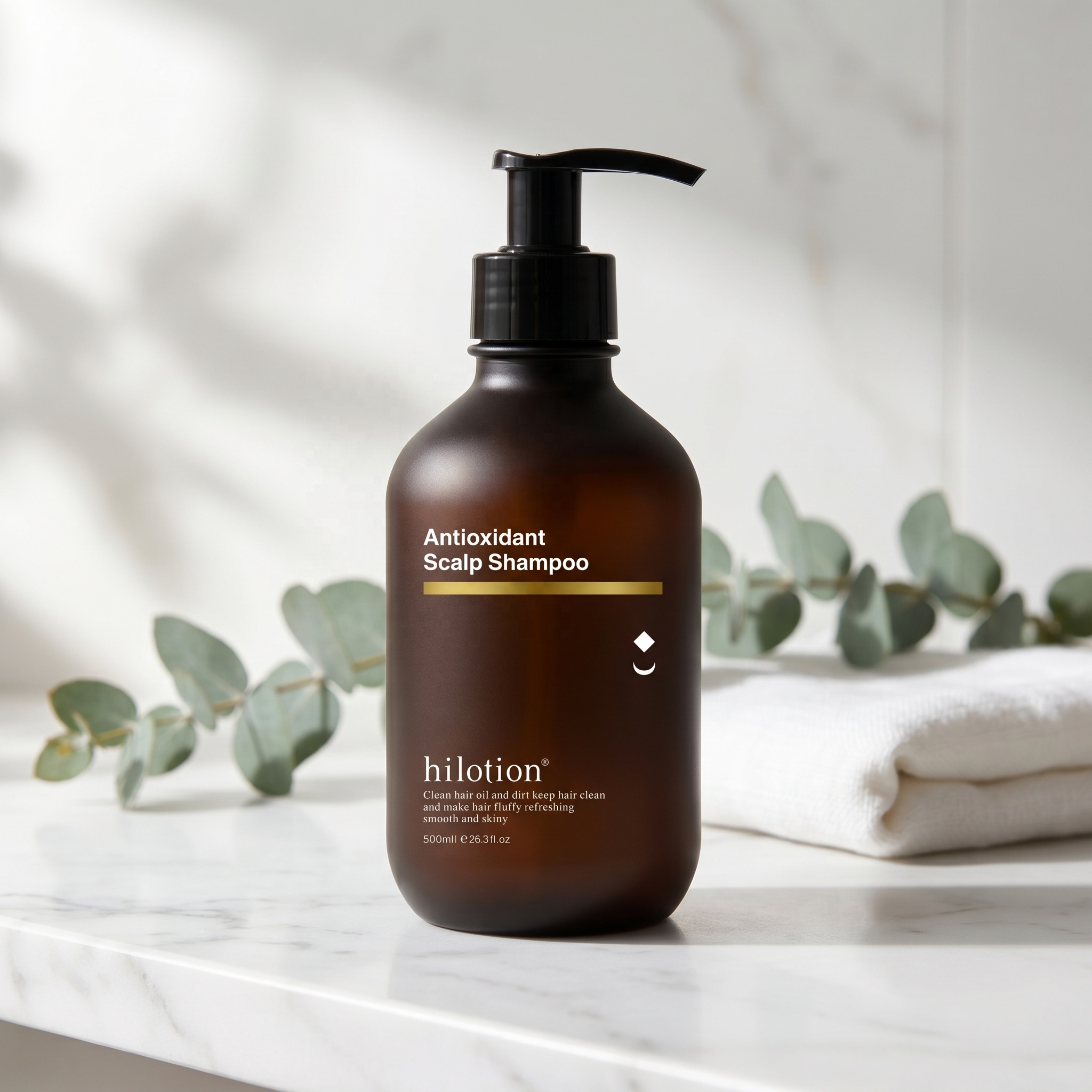 Hilotion Salon Grade Oil Control Balancing Hair Cleansing Shampoo With Hyaluronic Acid, Removes Oil for All Hair &amp; Scalp