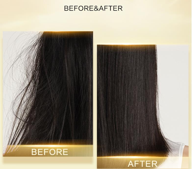 Shampoo using effect before and after