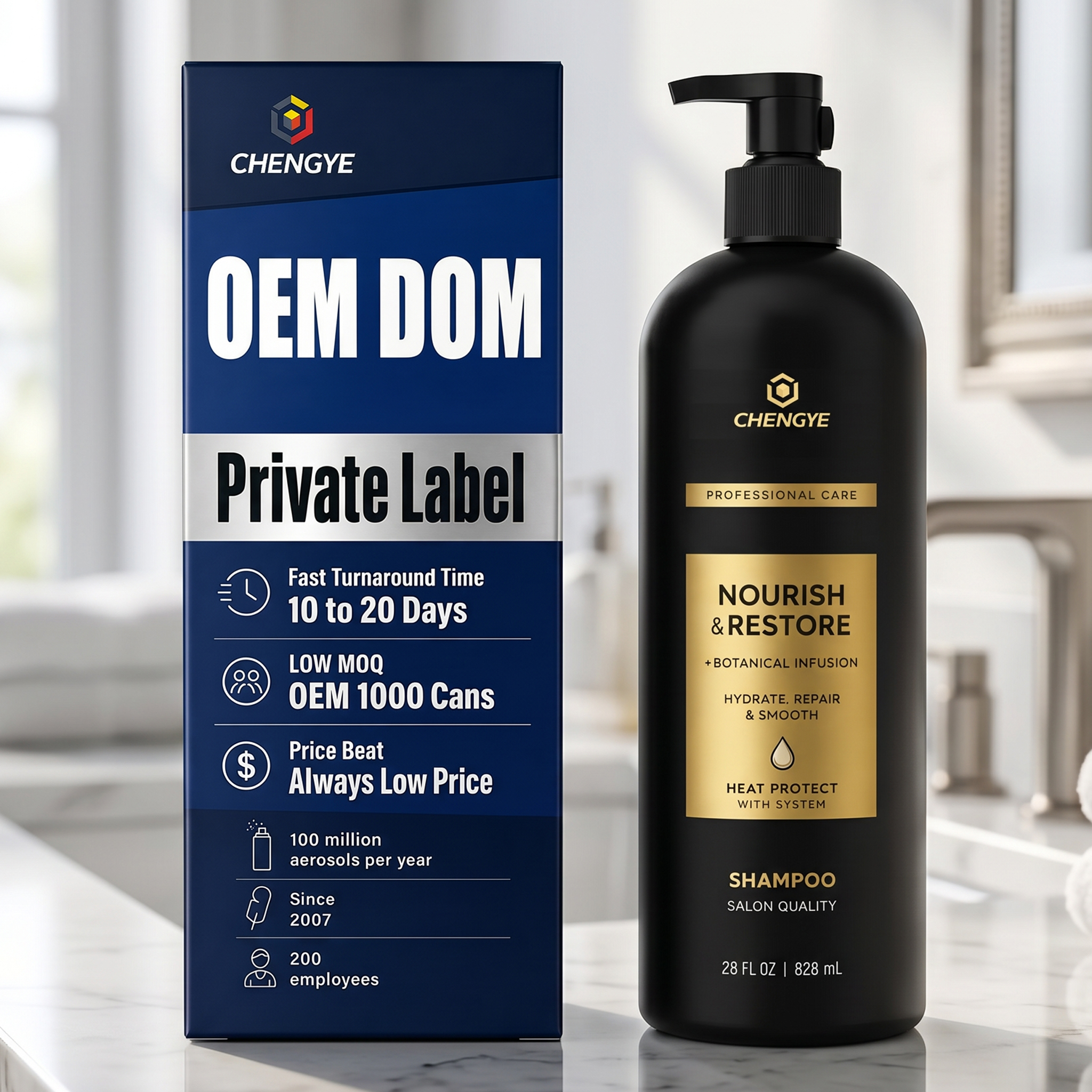 Deep Moisturizing Shampoo for Dry Hair with Vitamin E and Biotin Bottle Made in China