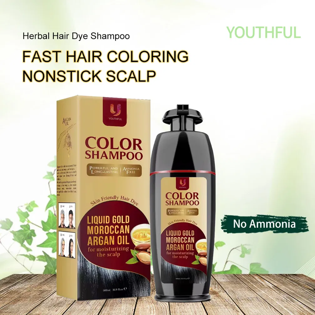 Dye Permanent Herbal Fast Black Hair Shampoo 2
