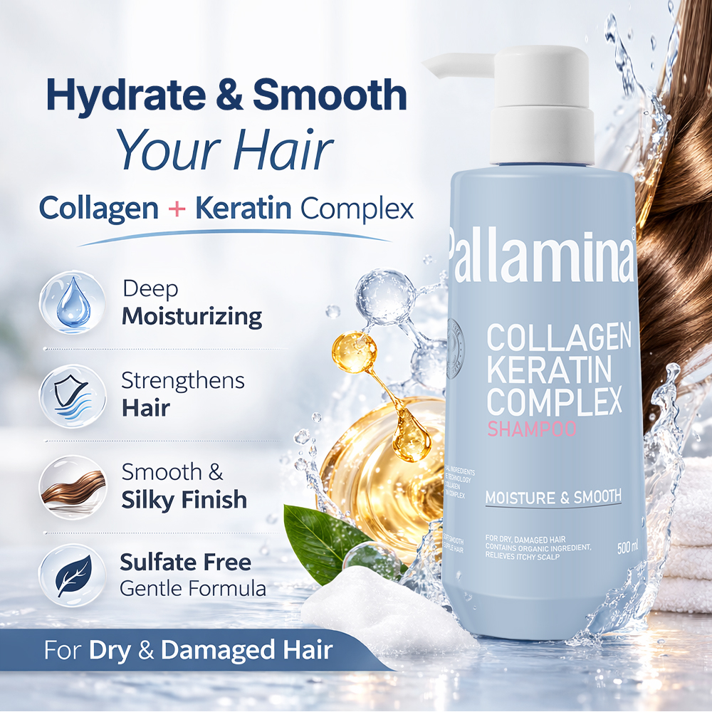 Pallamina Professional Salon Shampoo Private Label Hair Care Keratin Treatment Collagen Shampoo for Better Hair Health