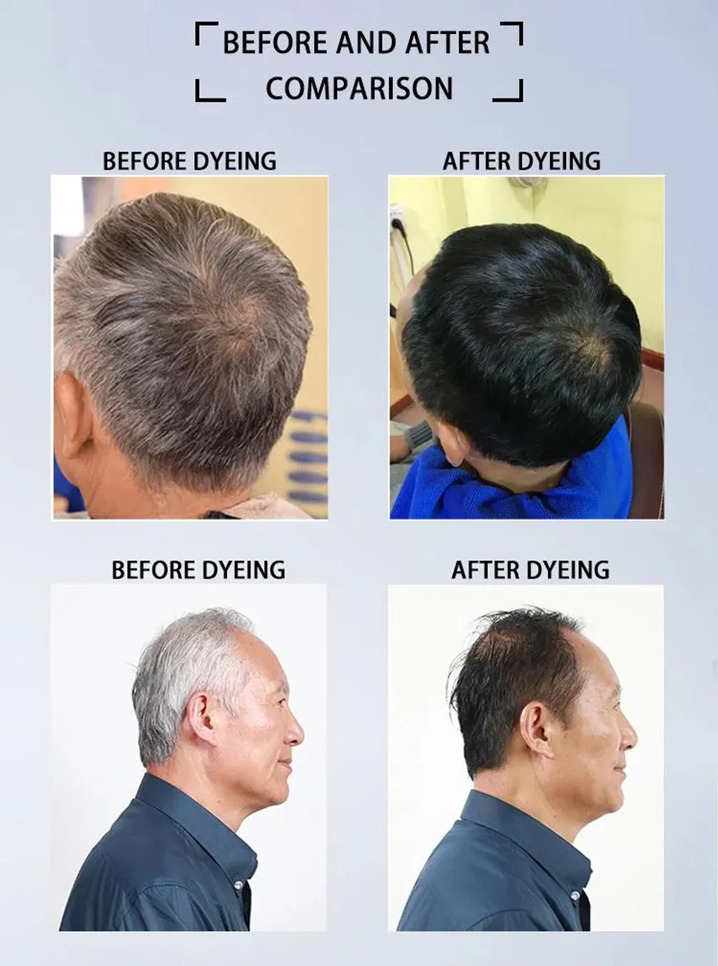 Dye Permanent Herbal Fast Black Hair Shampoo 6