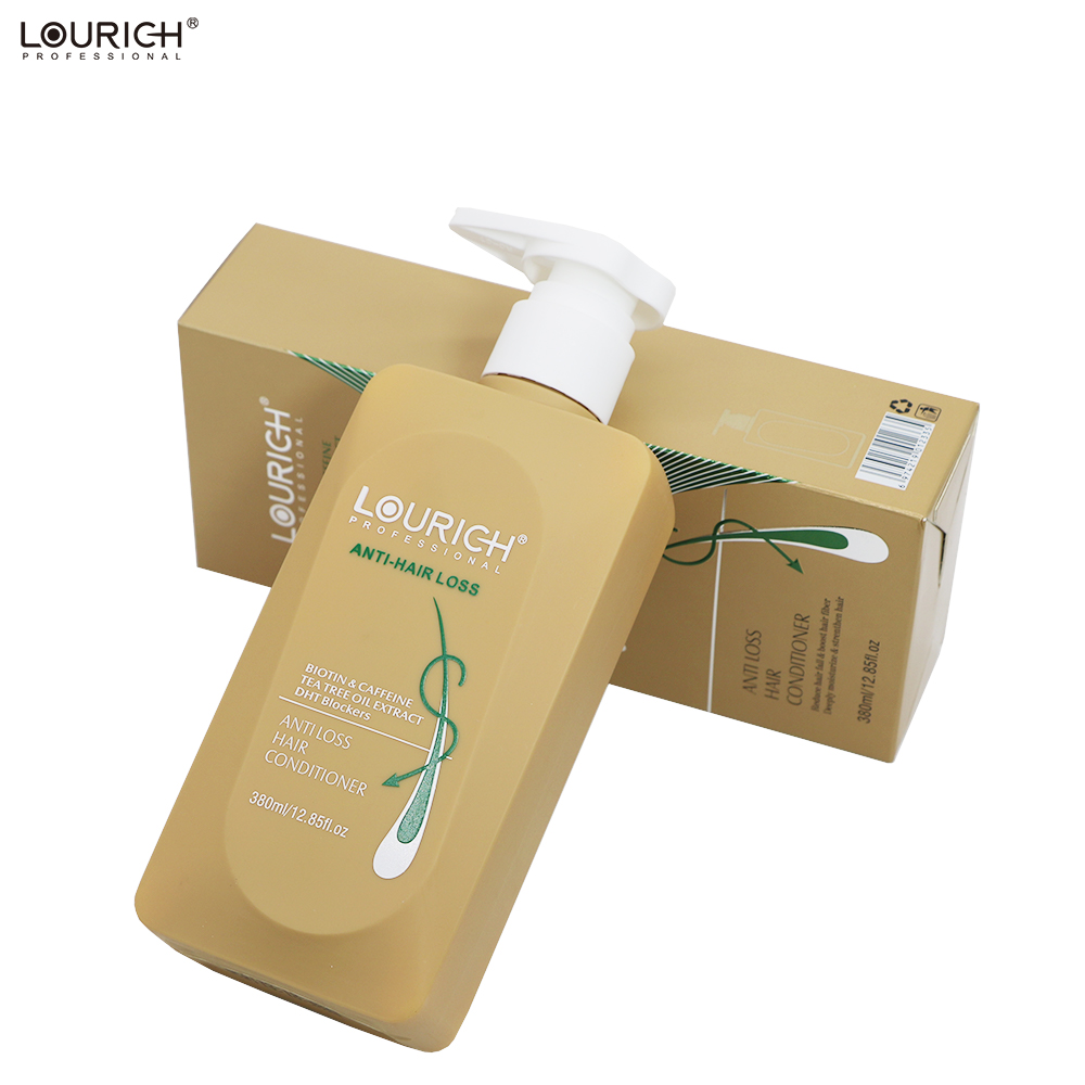 LOURICH Caffeine Biotin Anti Hair Loss Shampoo Conditioner Set DHT Blocker Hair Growth Salon Wholesale Private Label