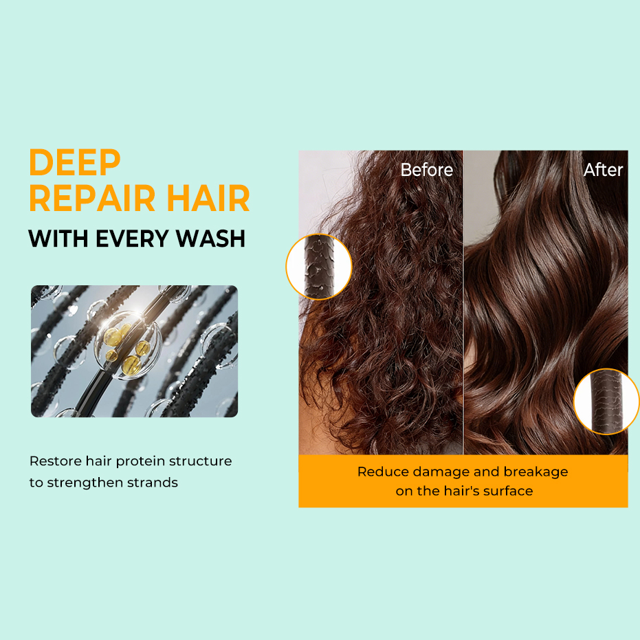 Private Label Collagen Shampoo Deep Repair Damaged Hair Nourishing and Hydrating Hair Organic Collagen Keratin Hair Care Set