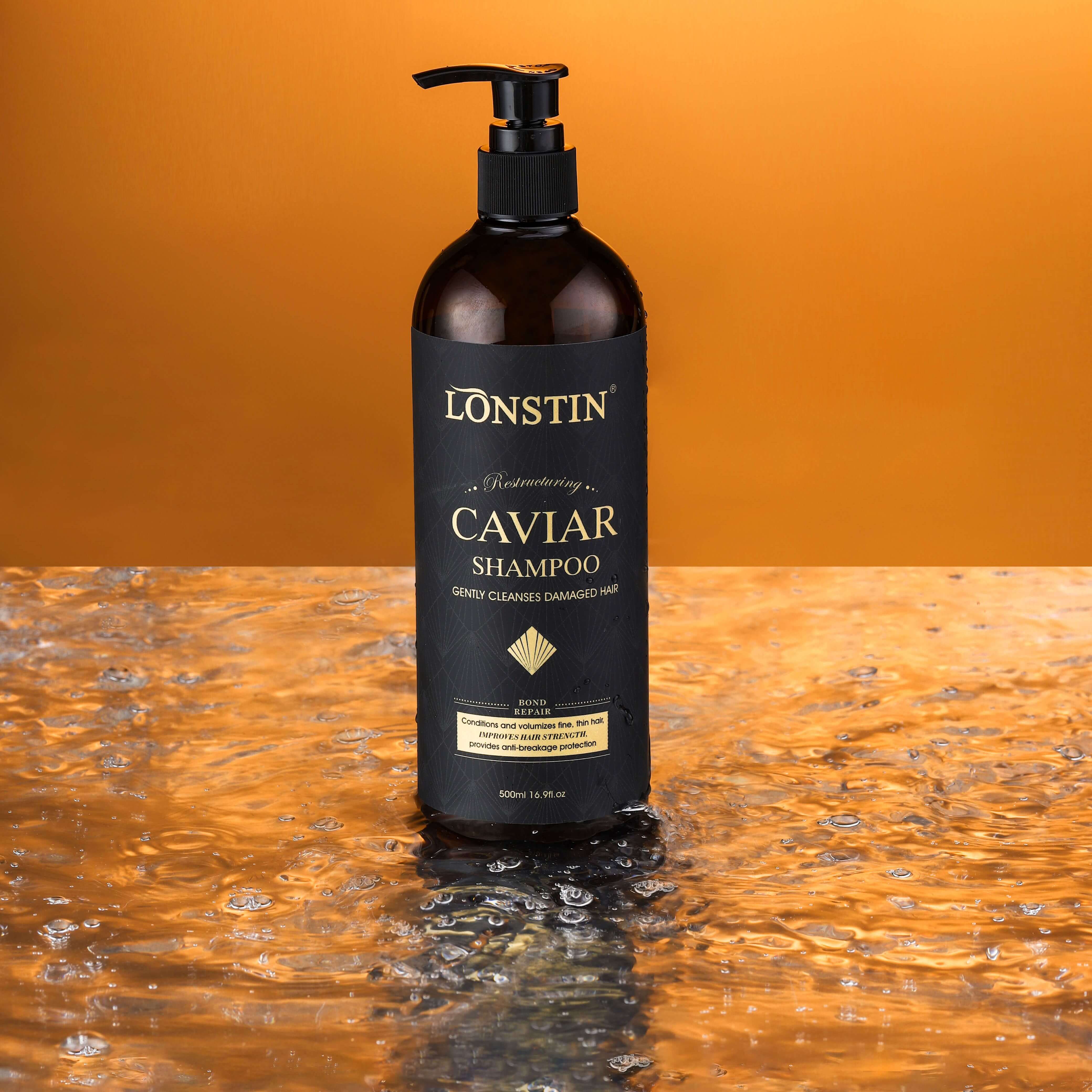 Caviar hair care set packaging