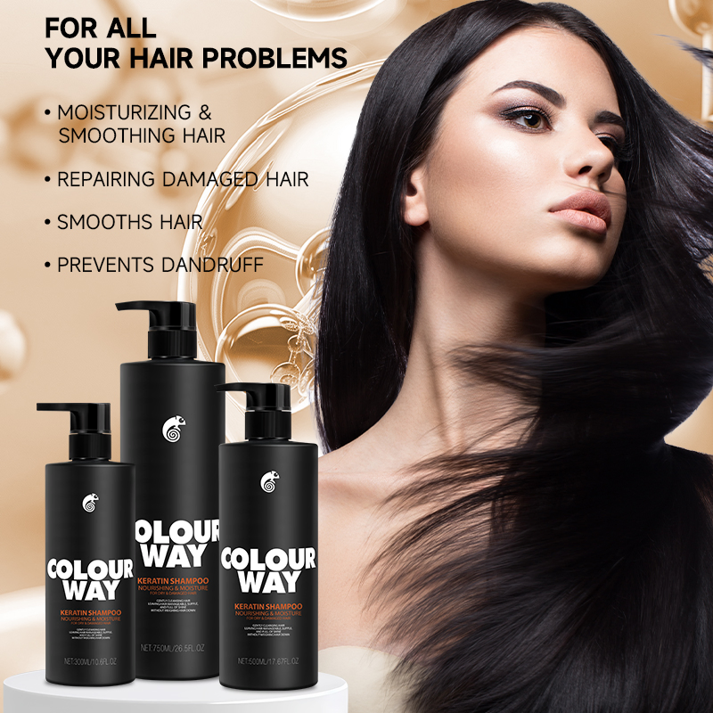 Colourway Hair Care Keratin Shampoo Volumizing Hydrating Fluffy Nourishing Repair Scalp OEM