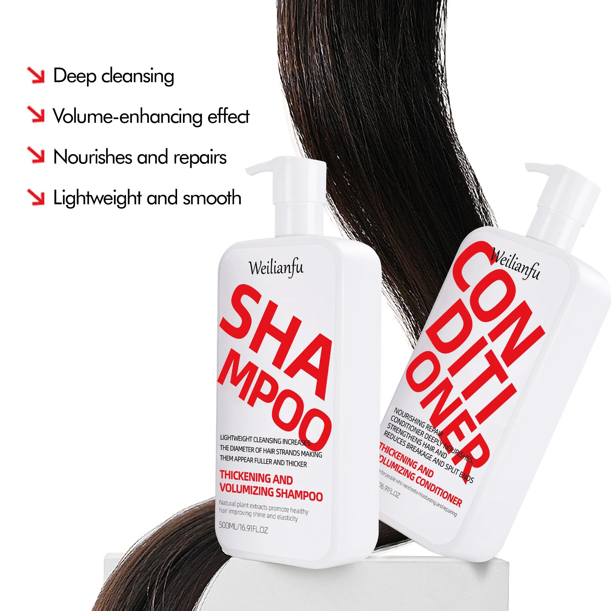 Customized Thickening Volume Hair Shampoo &amp; Conditioner Oil Control for Lightweight, Refreshing Feel Sulfate Free Formula for Healthy, All Type Hair