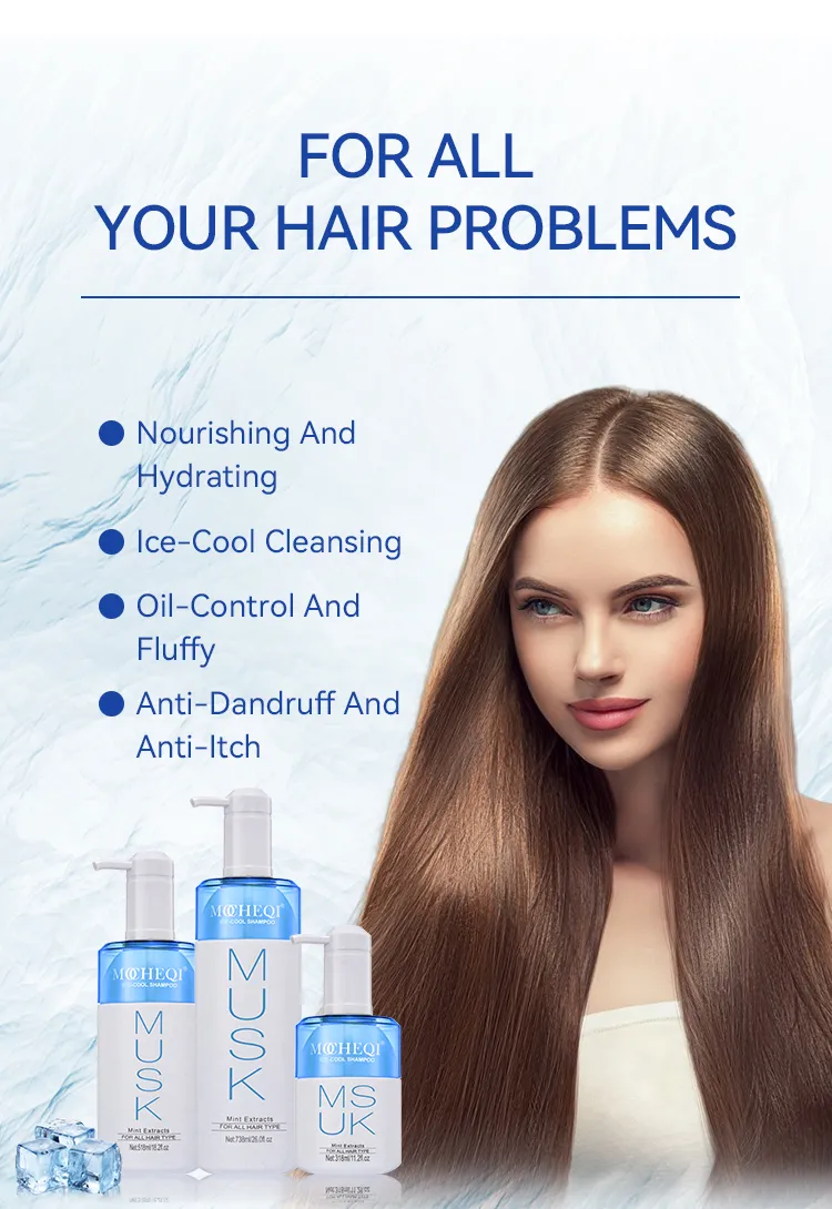 Mocheqi Sulfate Free Mild Organic Nourishing Moisturizing Anti-Dandruff Hair Shampoo for Salon Use Wholesale