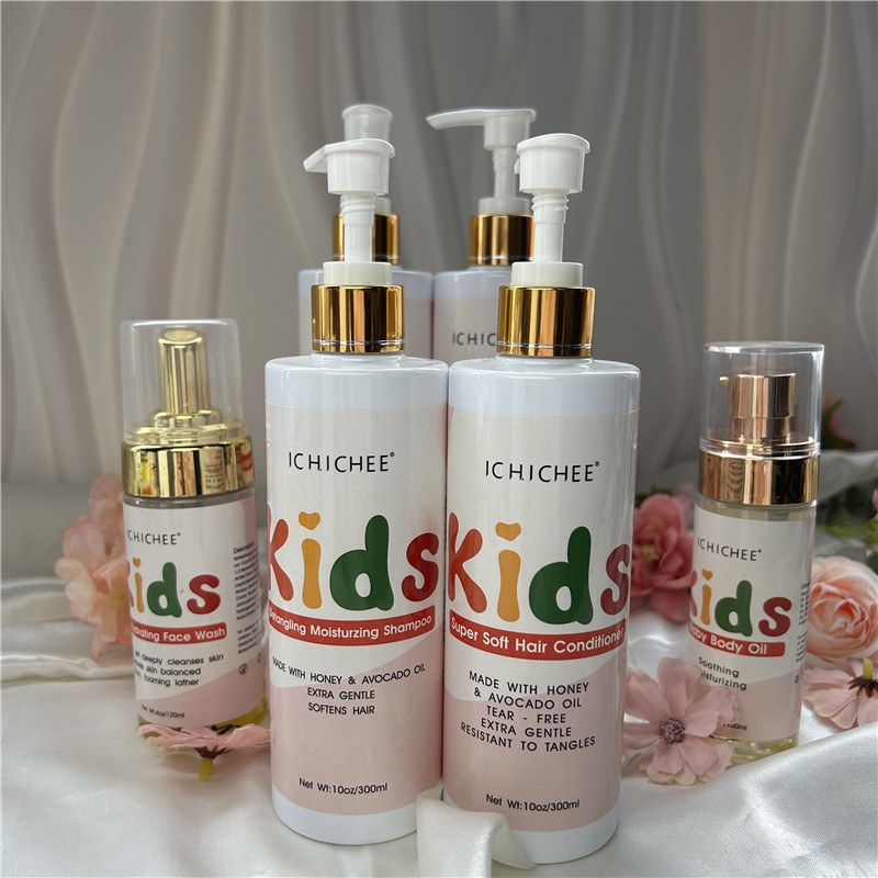 Organic Sulfate-Free Hair Shampoo Set Kids Curly Hair Care Product Refreshing Nourishing Smoothing Customized Label Low Price factory price