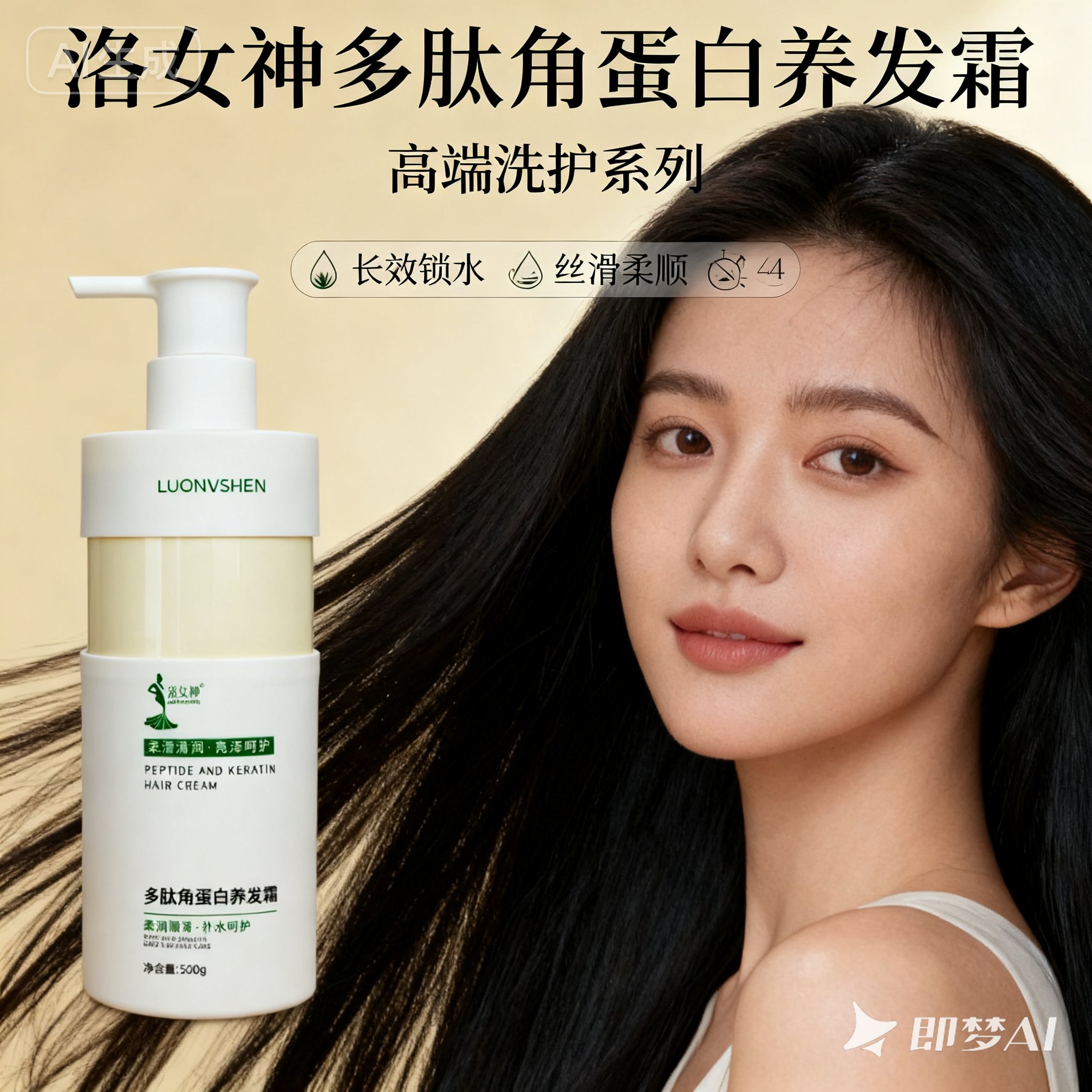 LUONVSHEN Anti Dandruff Shampoo, Plant Keratin Scalp Care 340ml