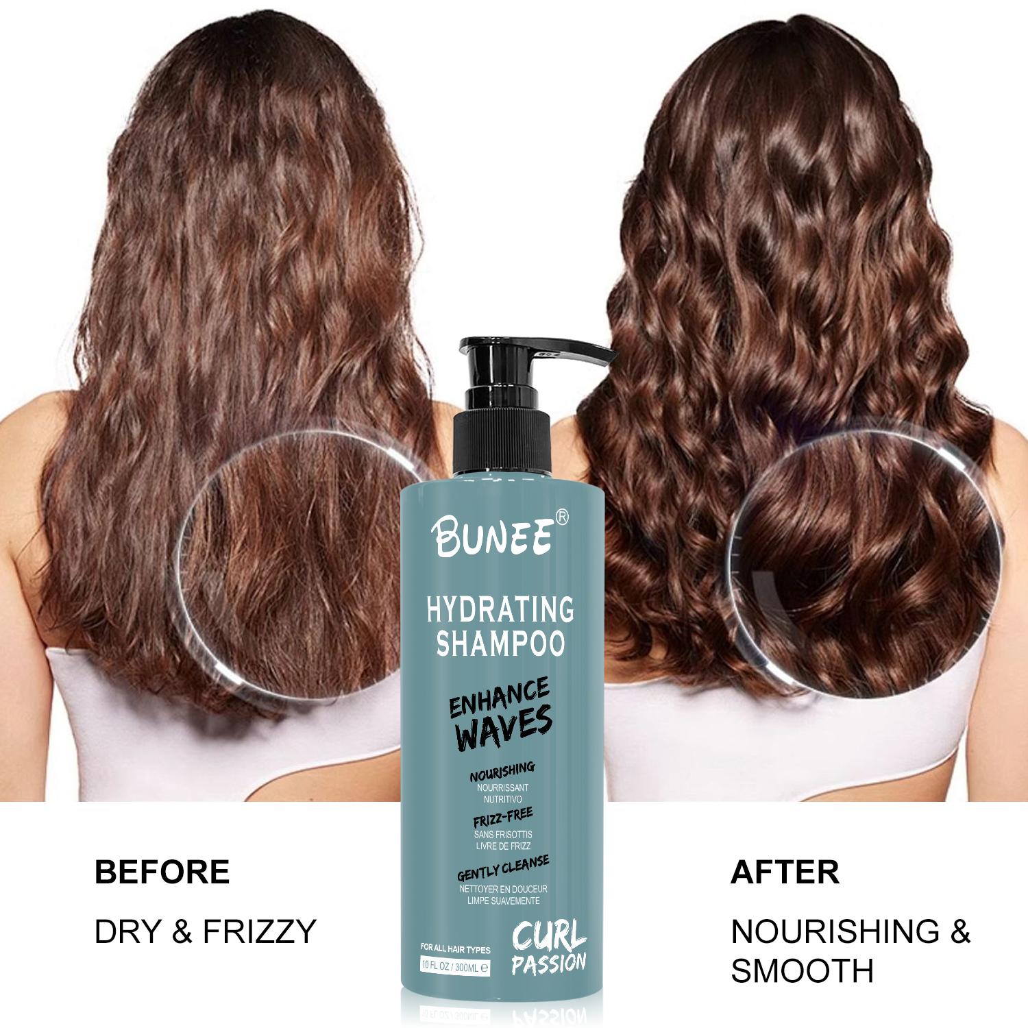 Private Label Keratin Anti-Frizz Anti-Dandruff Nourishing Oil Control Deep Cleansing Refreshing Fluffy Organic Hydrating Shampoo