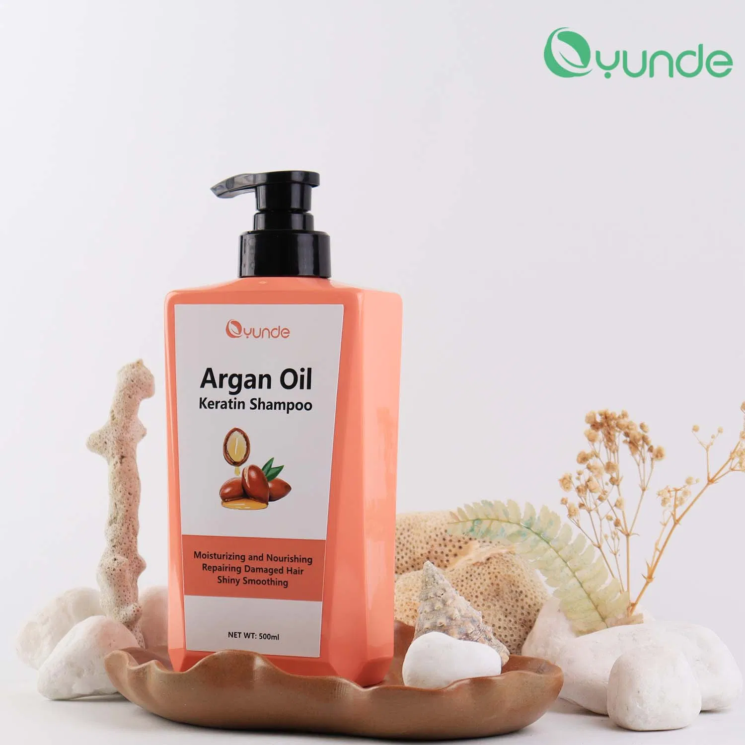 Natural Herbal Extracts Smooth, Fluffy, Argan Keratin Shampoo