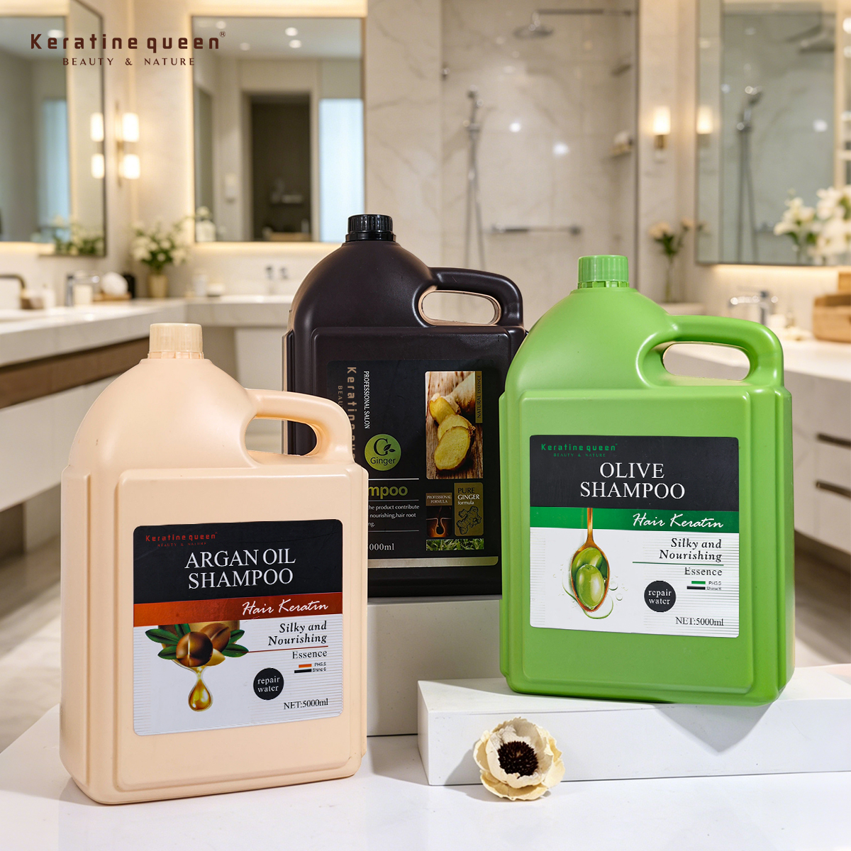Professional Salon Use Big Volume 5L Hair Shampoo in Bulk Sulfate Free Argan Oil Silky and Nourishing Argan Conditioner