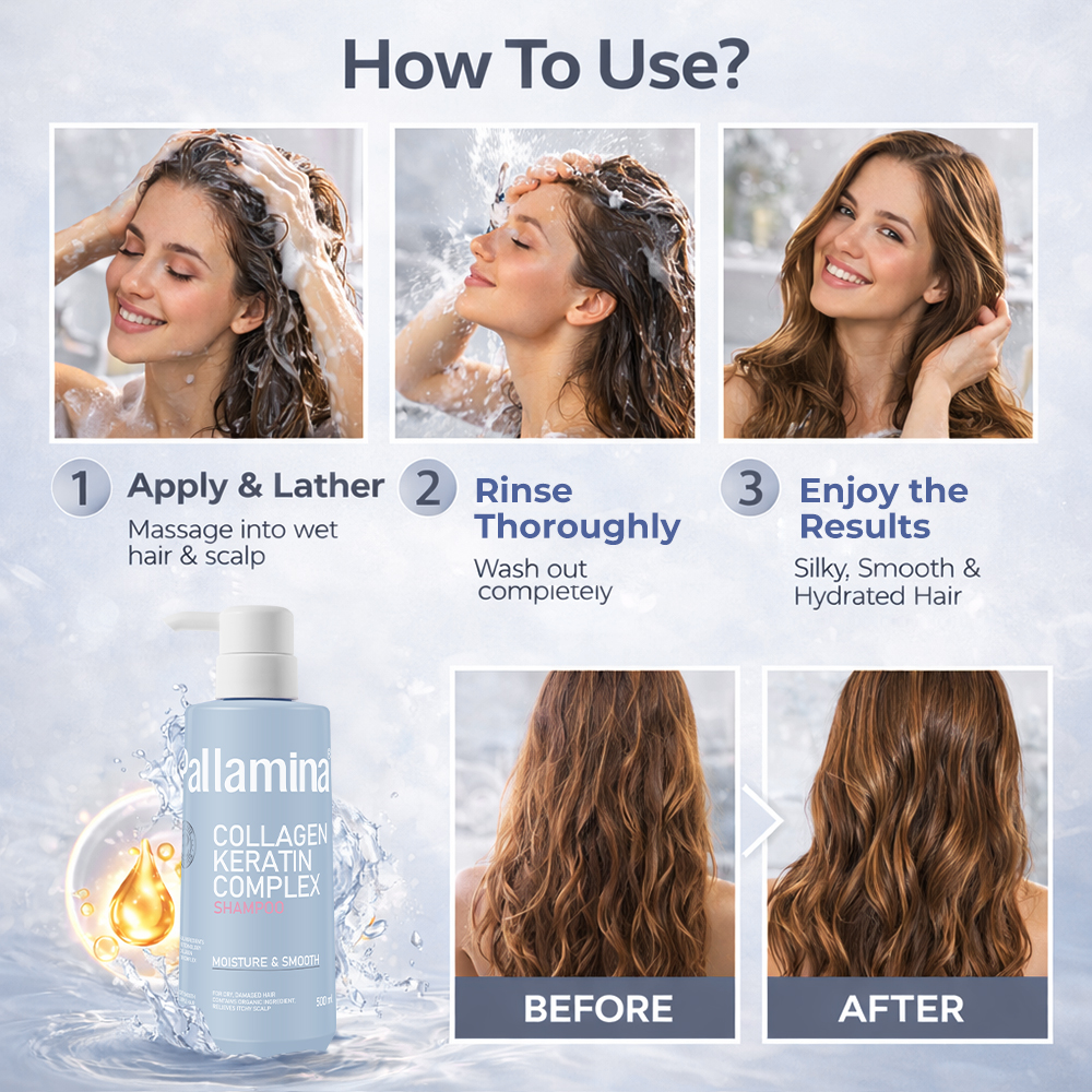 Pallamina Professional Salon Shampoo Private Label Hair Care Keratin Treatment Collagen Shampoo for Better Hair Health