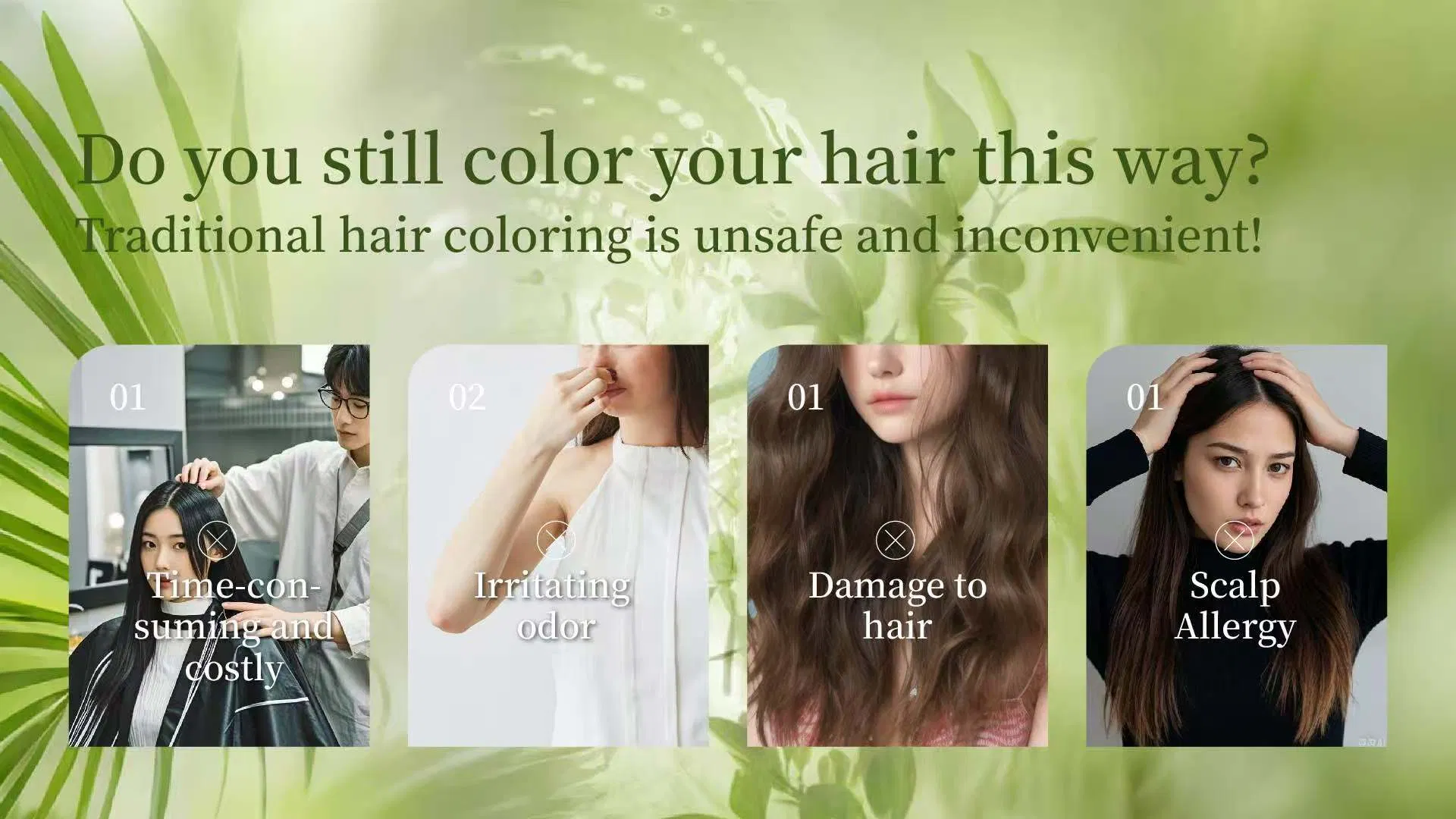 Wholesale Price Cosmetics Natural Herbal Hair Color Shampoo Home Use