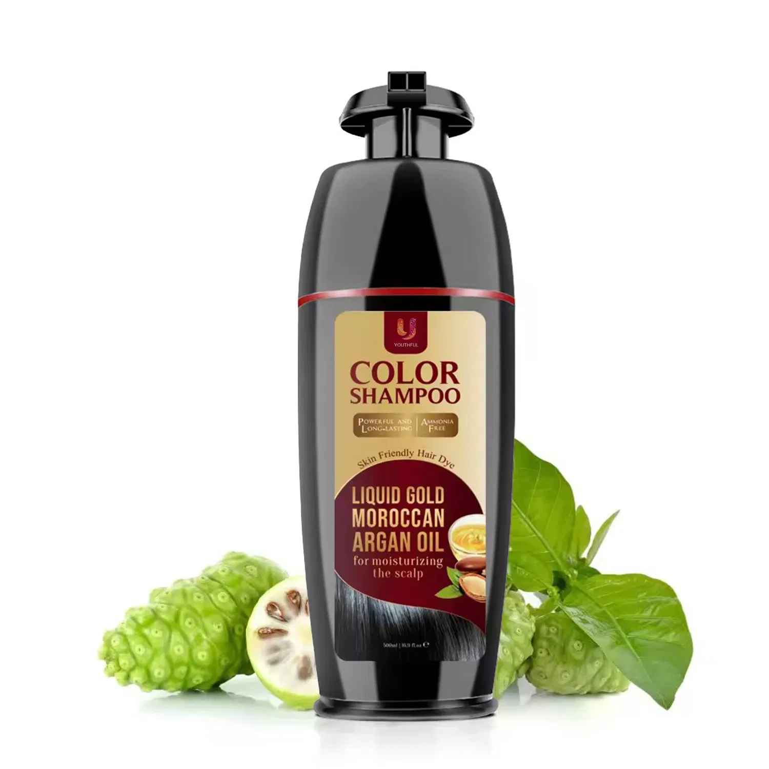 Hot Selling 6 Coloring Dye Permanent Herbal Fast Black Hair Shampoo