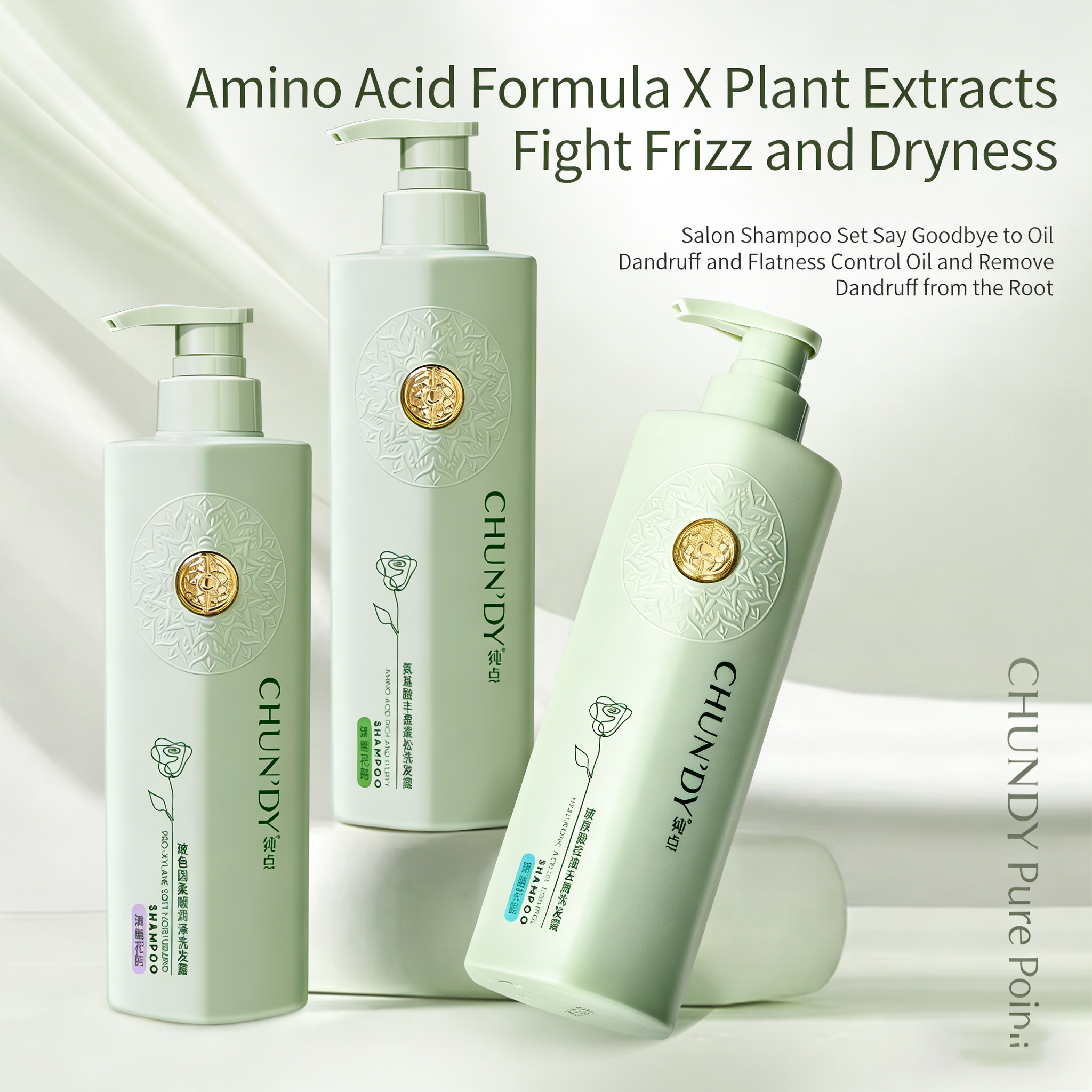 Private Label Keratin Anti-Frizz Anti-Dandruff Nourishing Oil Control Deep Cleansing Refreshing Fluffy Organic Shampoo for